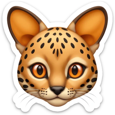 Draw an emoji of the face of an ocelot. sticker