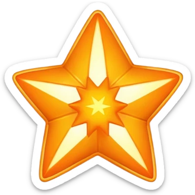 5 orange star sticker