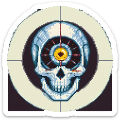 skull, eye, MRI, SCAN, egg, embryonic sticker