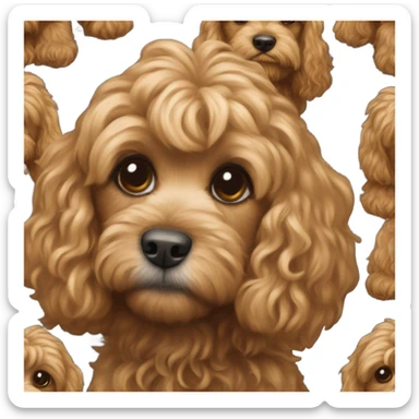 cavapochon called tiggy sticker