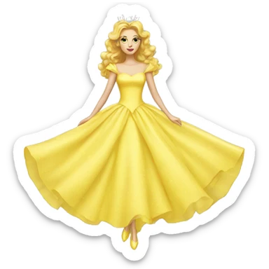 Glinda Yellow dress sticker