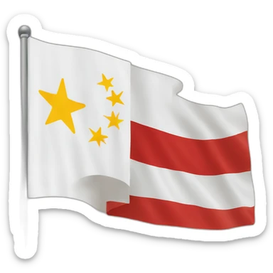 China new country flag after democratize sticker