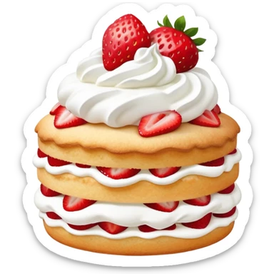 An enchanting and whimsical strawberry shortcake sticker