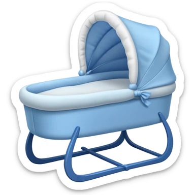 blue baby bassinet sticker
