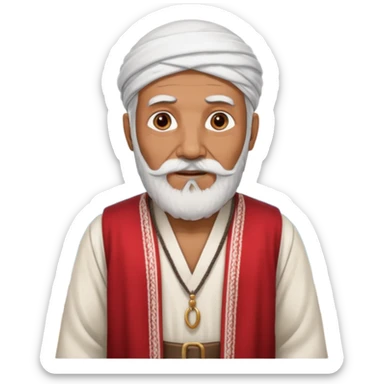 old emirates guys wearin gUAE cloths with white beared .. he works in the sea sticker