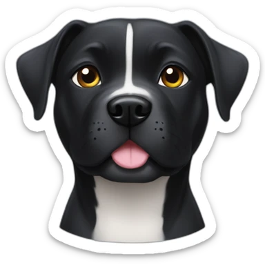 black staffie dog sticker