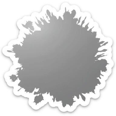 Grey ink blot sticker