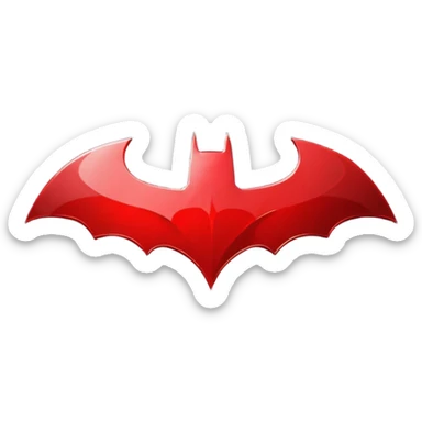 Batman logo in red sticker