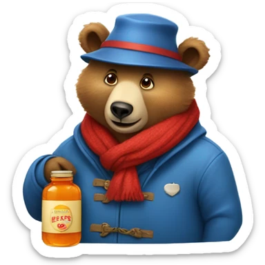 Paddington bear sticker