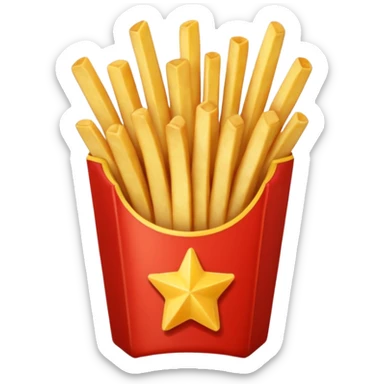 Porzione di patatine piccola, media e grande sticker