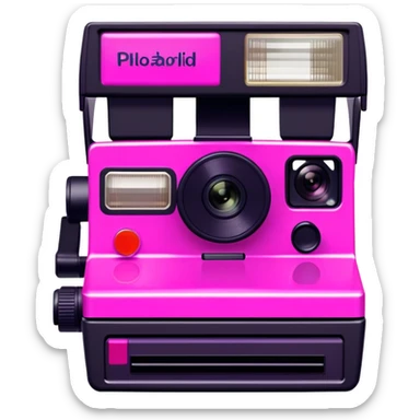 Pink, black, and purple Polaroid 637 Spice Cam camera sticker