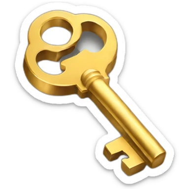 gold key sticker