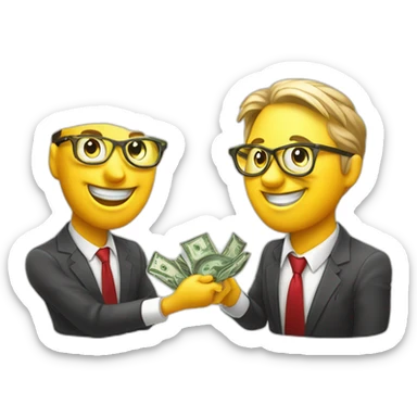 profiting money and dollar from a good order in cryptocurrency sticker