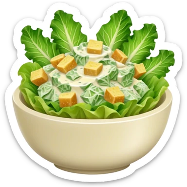 Caesar salad in a ceramic bowl sticker