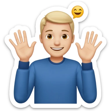 crea un emoji de un hombre cuerpo completo sticker