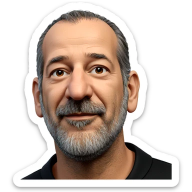 realistic portrait of bearded man sticker