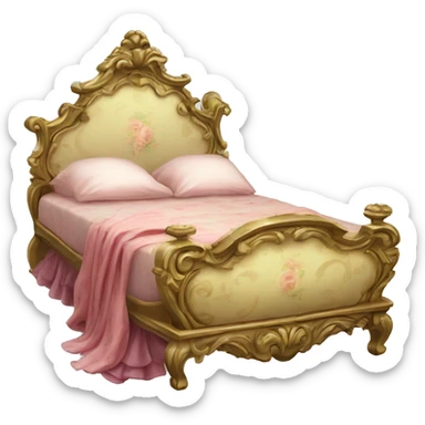 Fancy rococo bed sticker