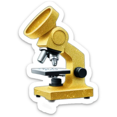 science microscope made of glitter sticker