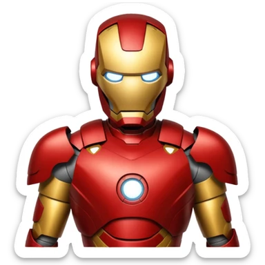 iron man hero fake sticker