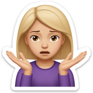 girl rejecting with her hands and a face of disgust sticker