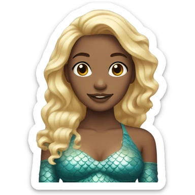 Mermaid with blonde highlights  sticker