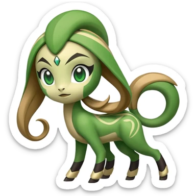 Meloetta-Virizion-Pokémon-Fakémon-creature sticker