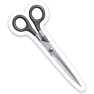 alternative version of scissors cutting paper sticker