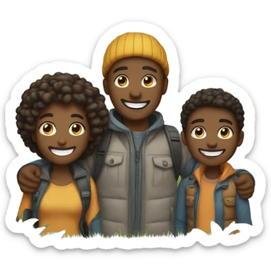 smiling friends outdoors together sticker