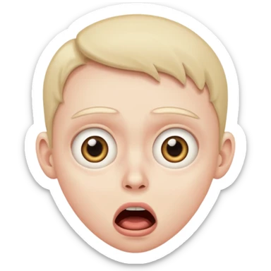 Frightened face emoji sticker