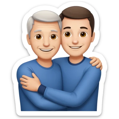 father-in-law and son-in-law hugging sticker