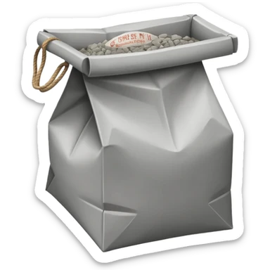 bag of concrete mix sticker
