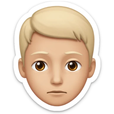 Um rosto olhando pro lado em forma de irônia sticker