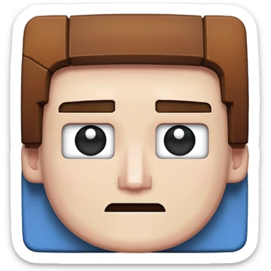 square shape minecraft herobrine face  sticker