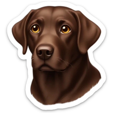 labrador chocolate sticker