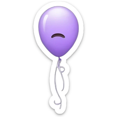 Lilac sad balloon sticker