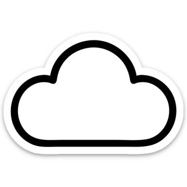 облако 3 выступами sticker