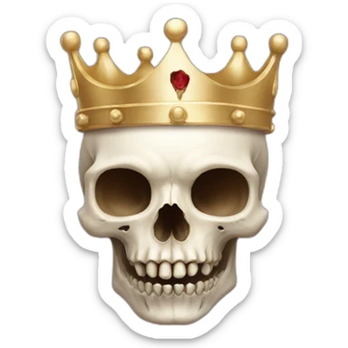 Cat skull with Crown sticker