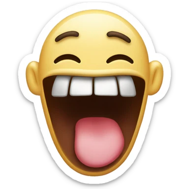 Closed mouth tongue out mocking emoji  sticker