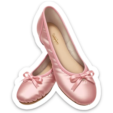Pink ballet point shoes sticker