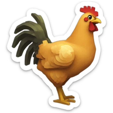 minecraft-chicken sticker
