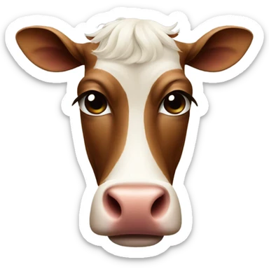 Cow closing one eye only sticker