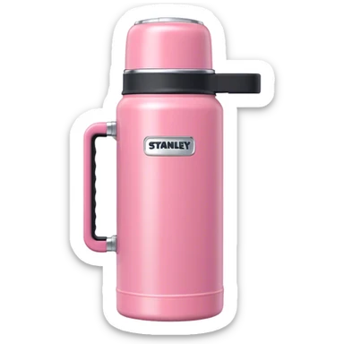 A pink stanley thermos sticker