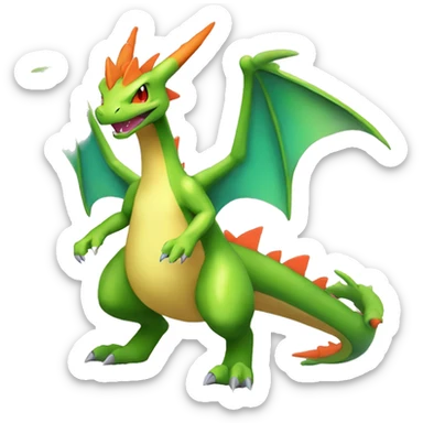 Cool Edgy Shiny Fakemon-Pokémon-Flygon-Charizard With Full Body Detailed High Quality sticker