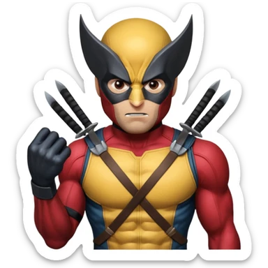 Wolverine from Deadpool & Wolverine movie sticker