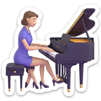 Arizona Muse playing the piano sticker