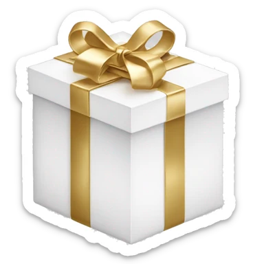 Dior white and gold gift box sticker