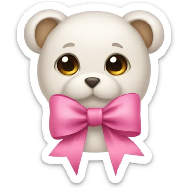 Cute bow sticker