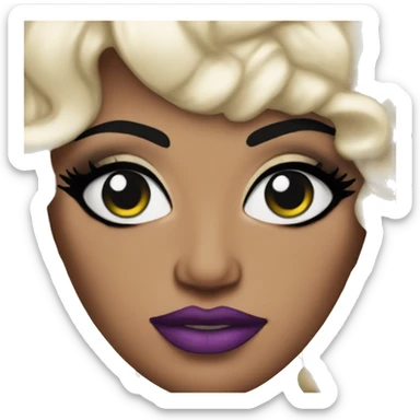 Drag queen with intense makeup sticker