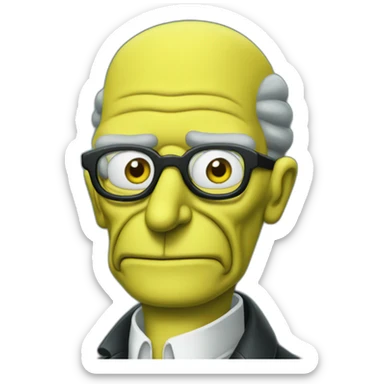 Mr Burns wearing glasses sticker