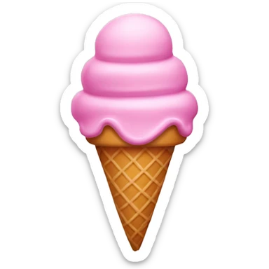 Pink ice cream cone sticker
